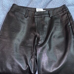 Princess Polly Shiny Black Straight Leg Pants